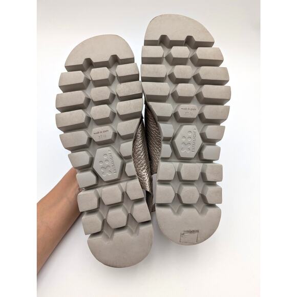 Pedro Garcia Reme Platform Sandal Crisscross Strap Gold Metallic Size US7 EU37.5 - Picture 8 of 12